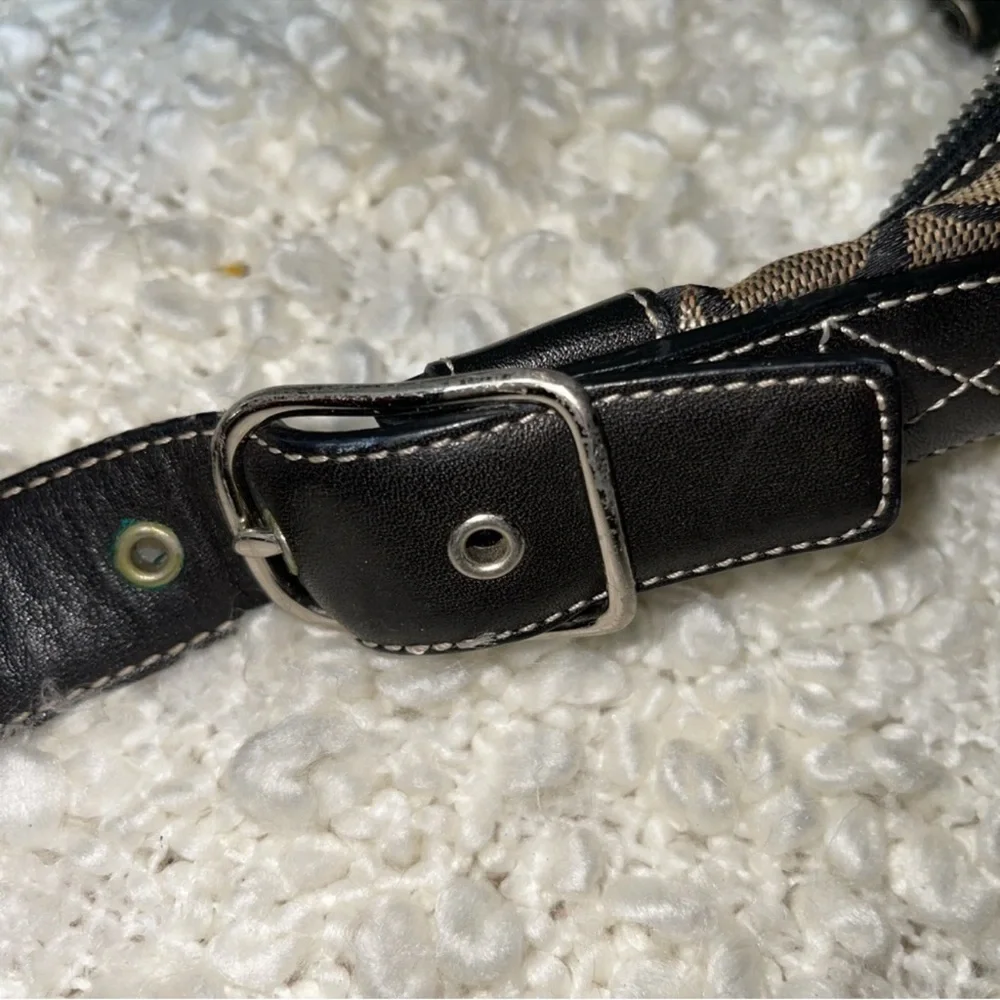 Coach Signature Black and Tan Hobo Bag